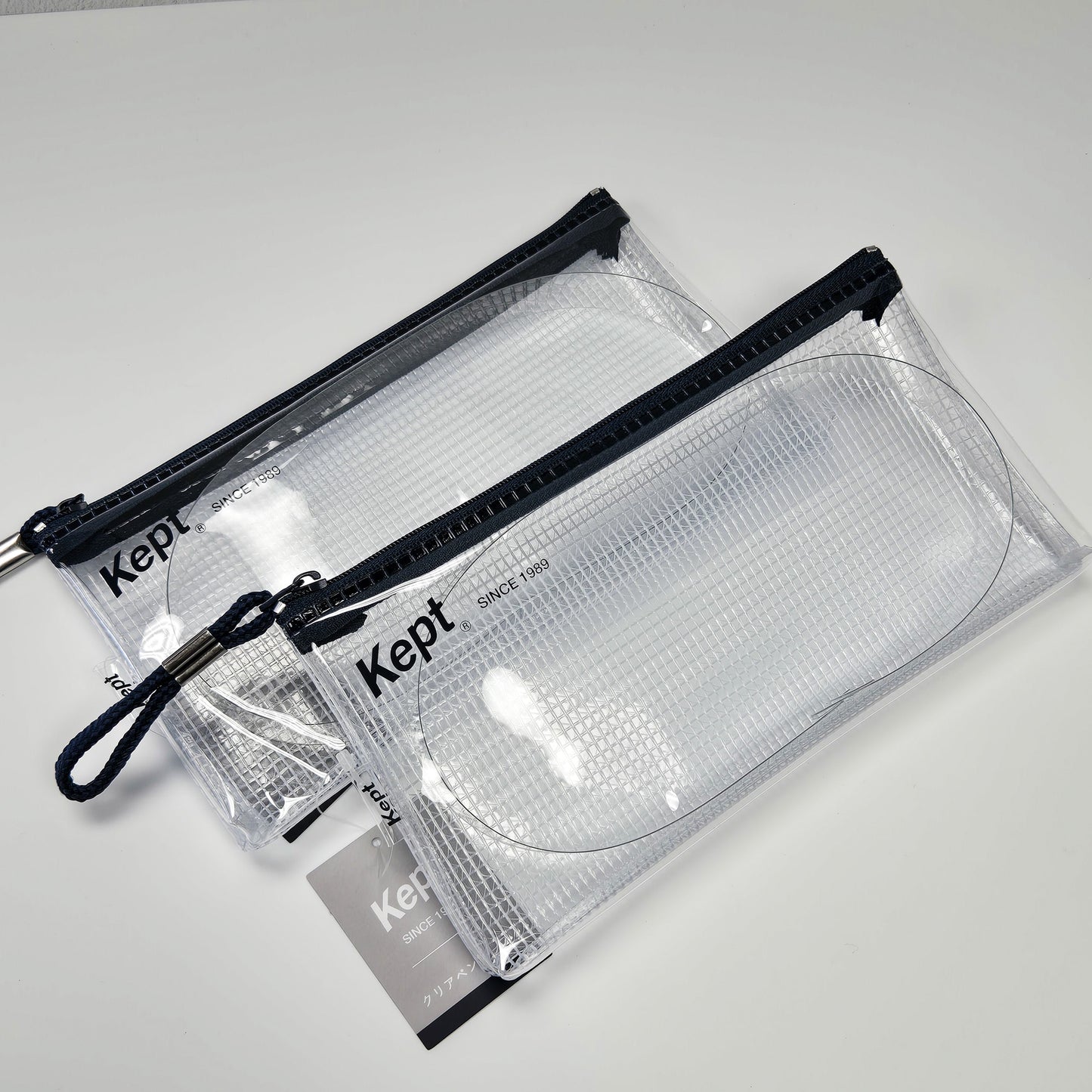 Raymay - Kept - Clear Pen Case - Navy