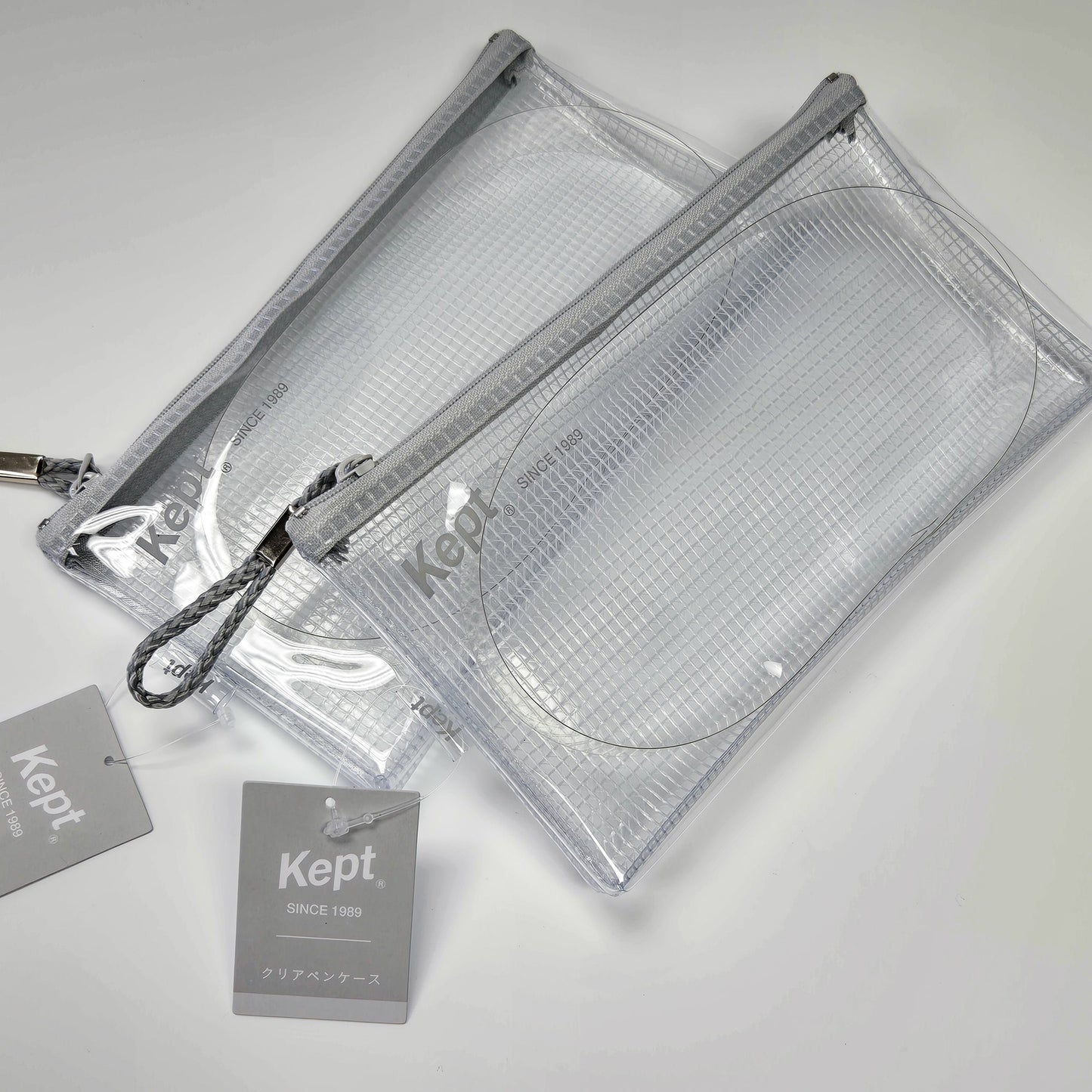 Raymay - Kept - Clear Pen Case - Light Grey