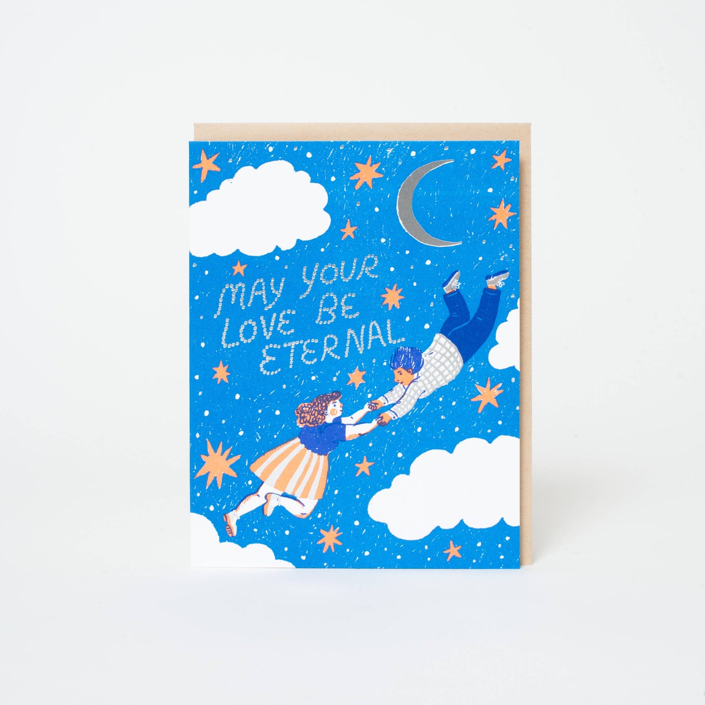 Egg Press - Congrats Eternal Love Letterpress Greeting Card by Phoebe Wahl: Paper tab