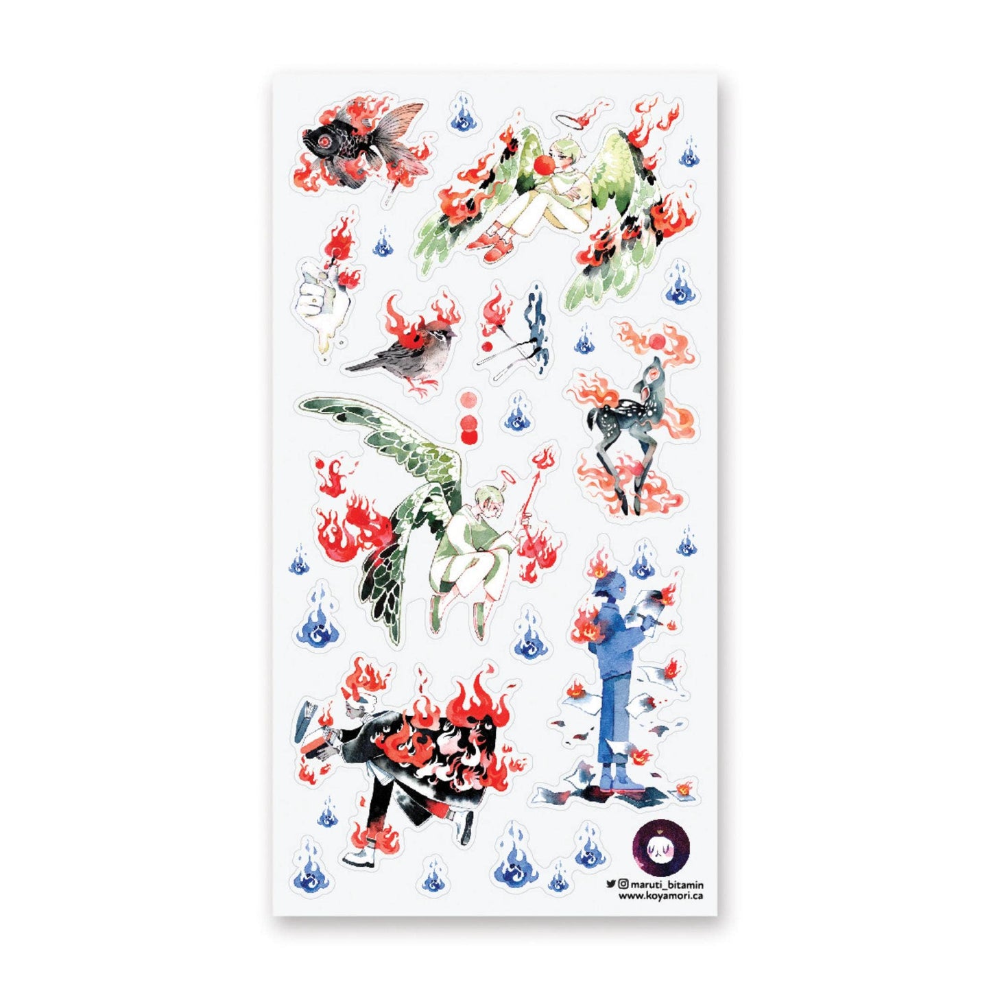 STICKII - On Fire Sticker Sheet