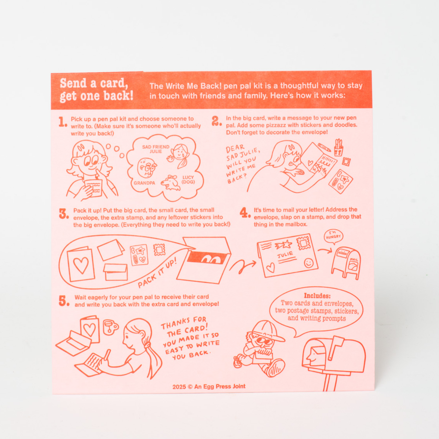 Egg Press - Positivity + Smiles Letter Writing Write Me Back Pen Pal Kit