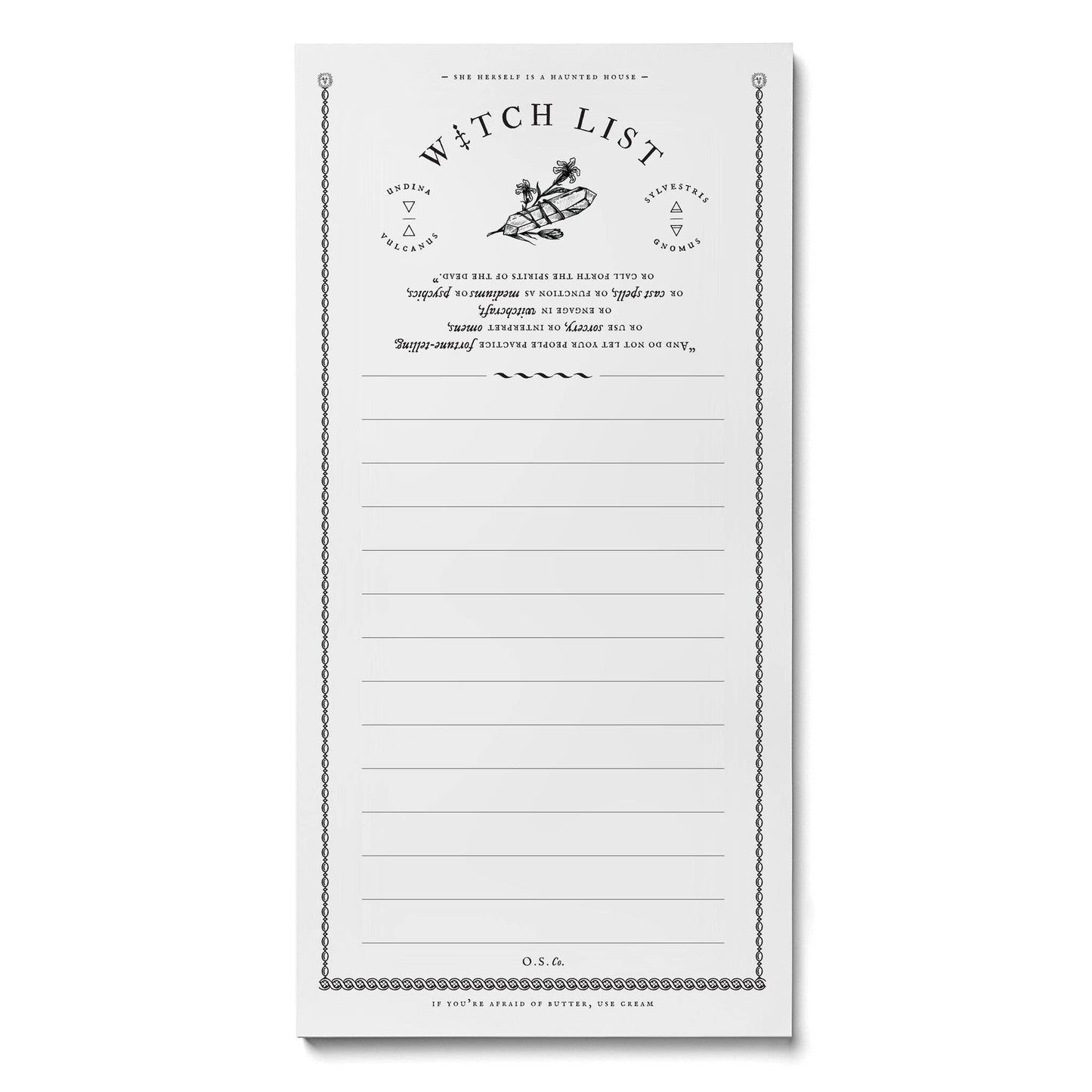 Open Sea - Witch List Notepad