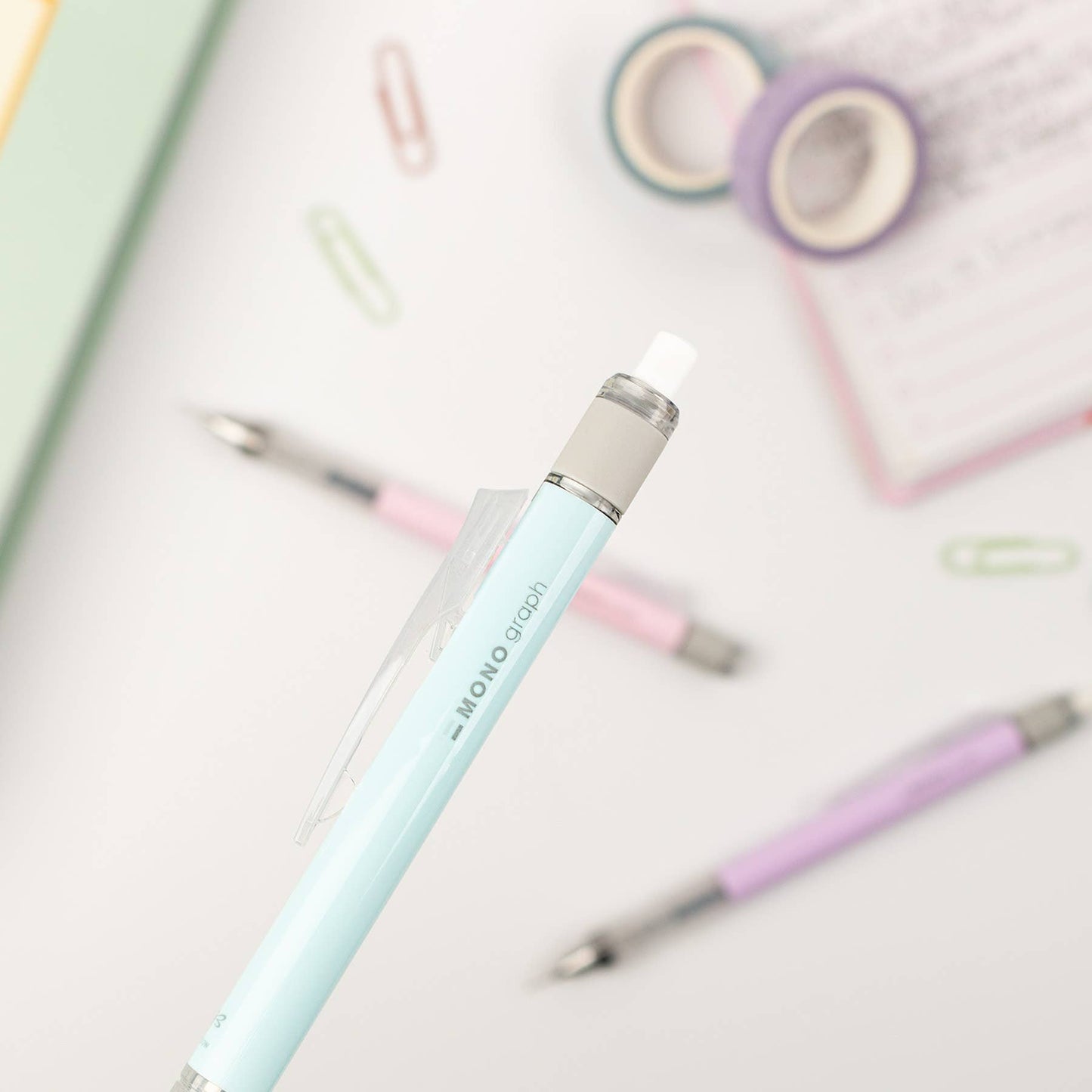 MONO Graph Mechanical Pencil + Eraser Set: Lavender