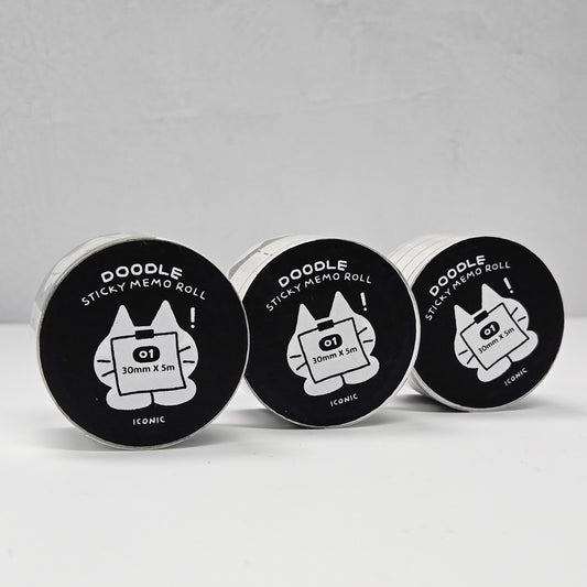 Iconic - Doodle Sticky Memo Roll - Cat 01