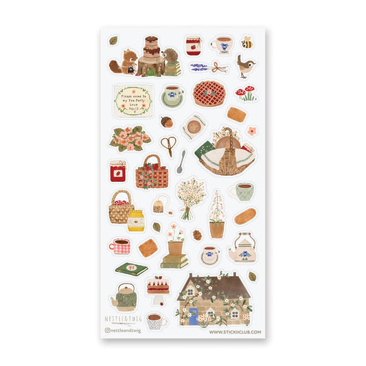 STICKII -Woodland Tea Party Sticker Sheet