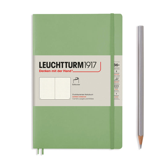 Notebooks - Paperback (B6+): Sage / Softcover / Dotted