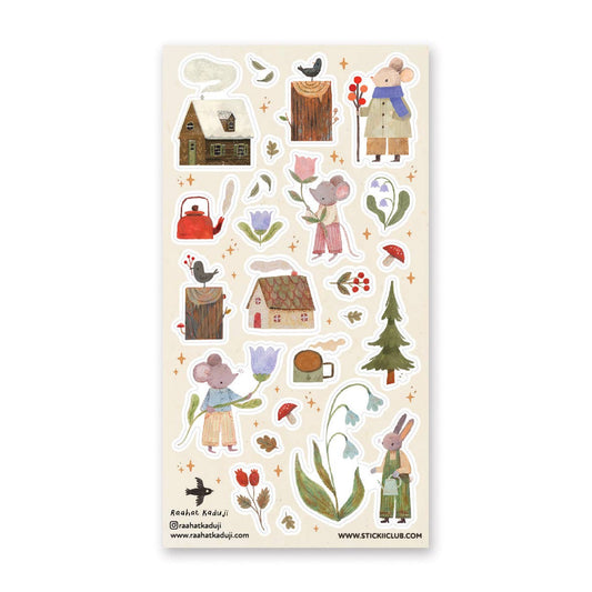 STICKII - Woodsy Winter Mice Sticker Sheet