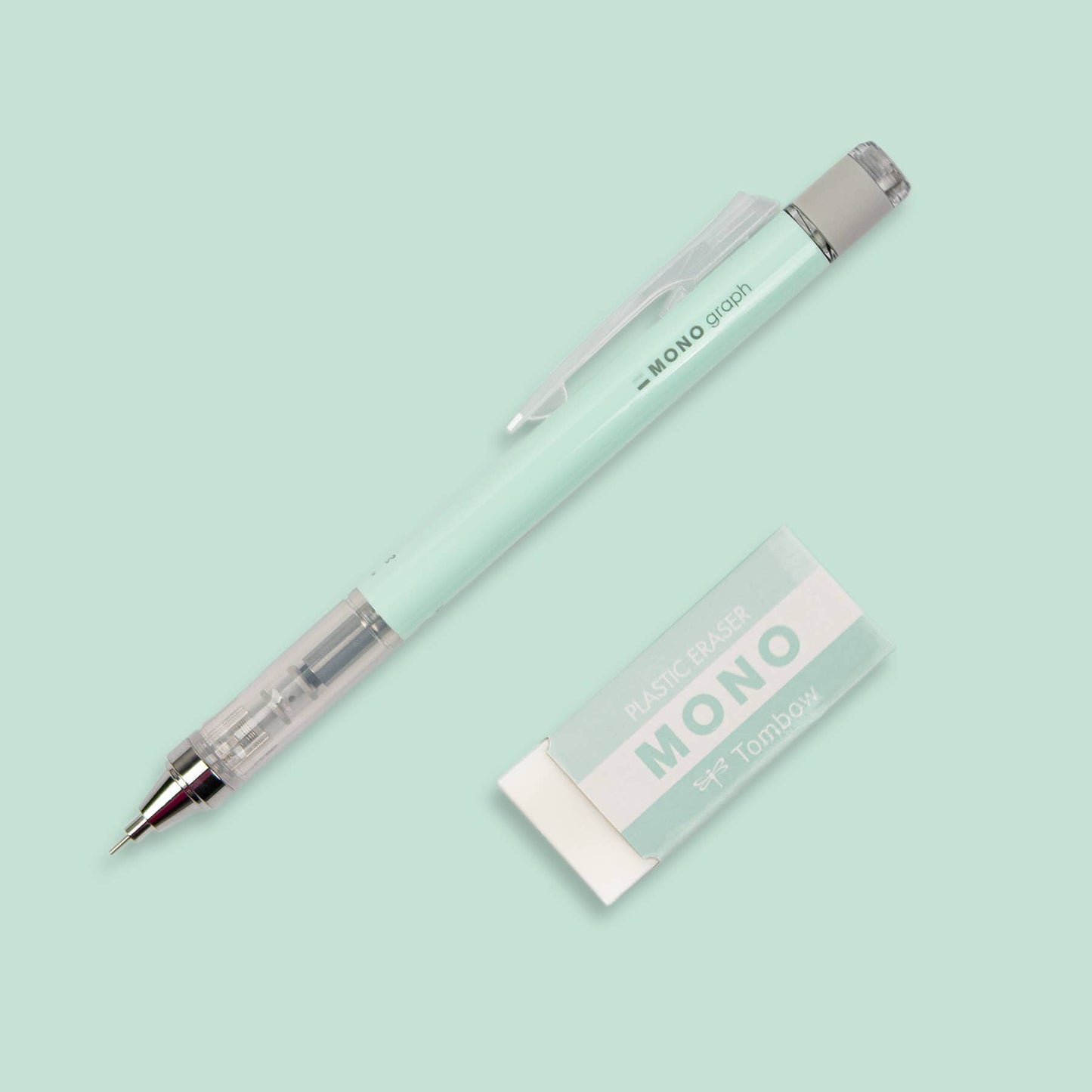 MONO Graph Mechanical Pencil + Eraser Set: Lavender