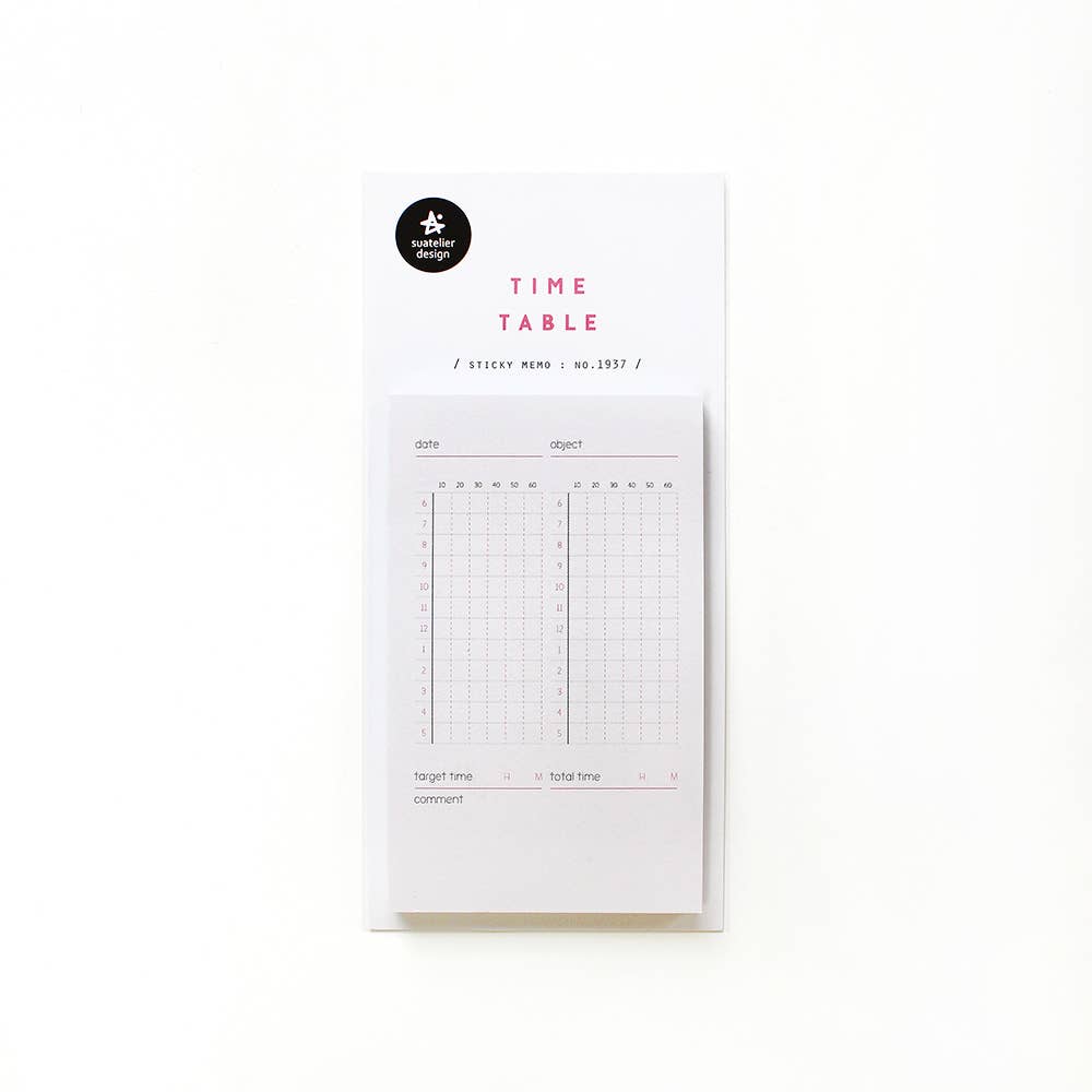 Suatelier - Time Table