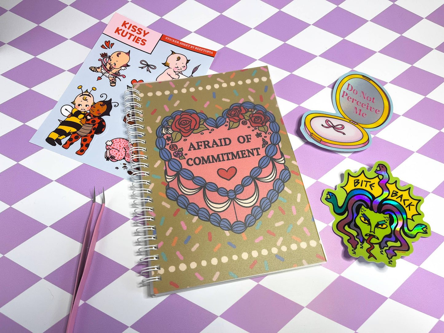 Afraid of Commitment Reusable Sticker Book