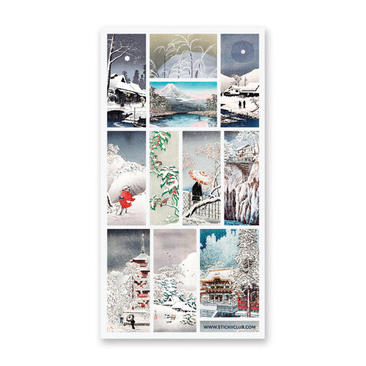 STICKII - Japanese Print Winter Scenes Sticker Sheet