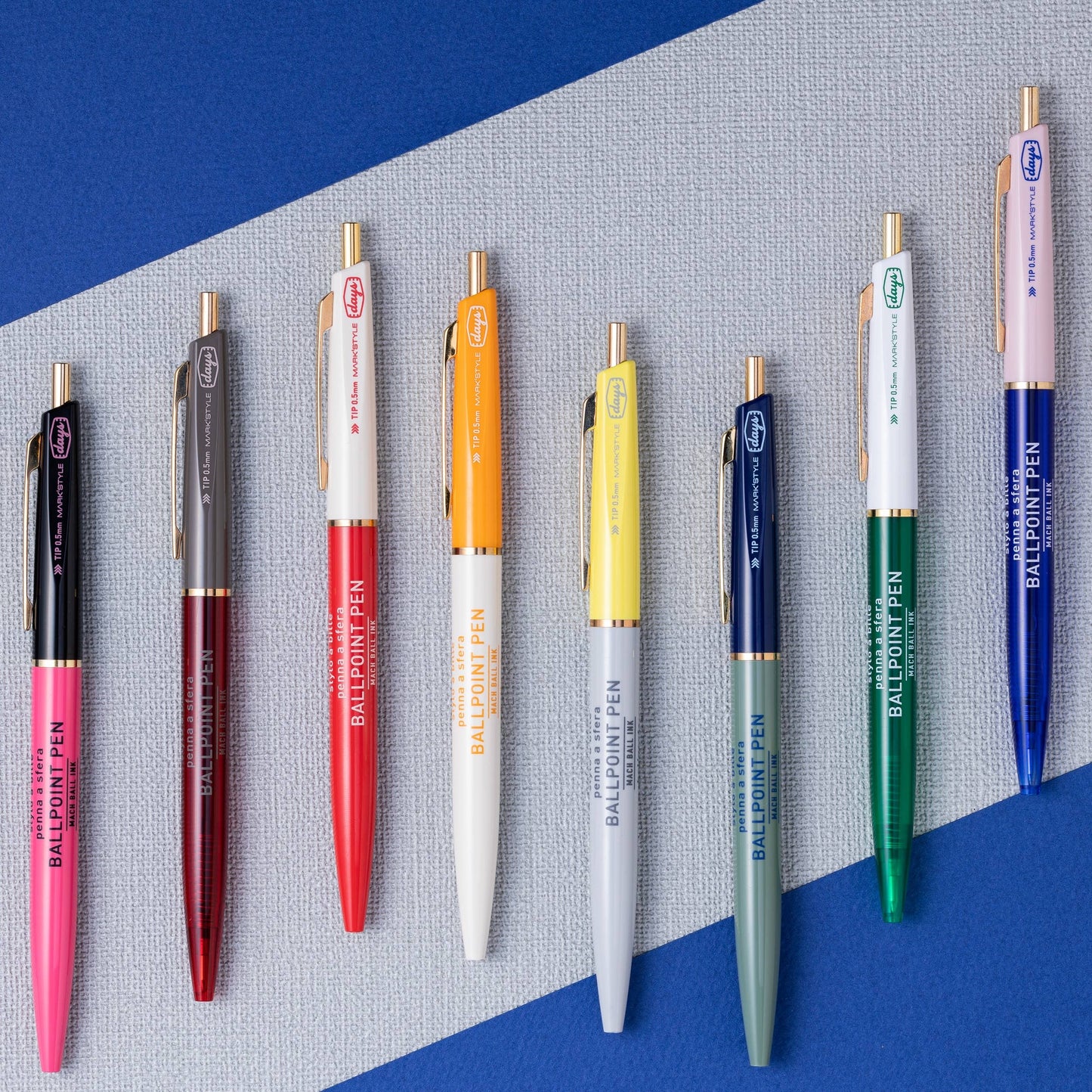 Mach Ball Ink Pen/DxA / MARK'STYLE: Sage Green-Navy