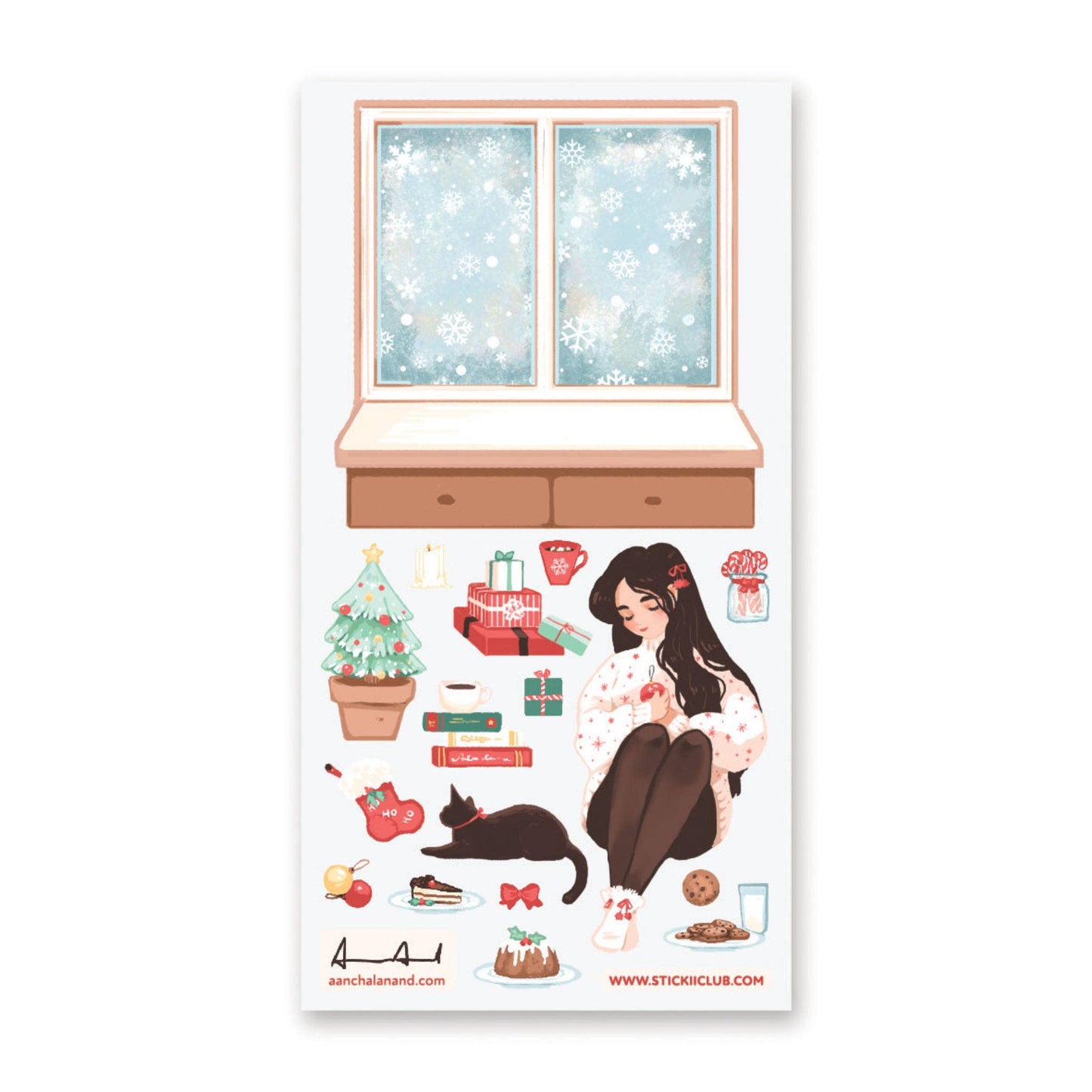 STICKII - Snowy Window Scene Sticker Sheet