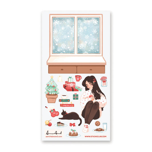 STICKII - Snowy Window Scene Sticker Sheet