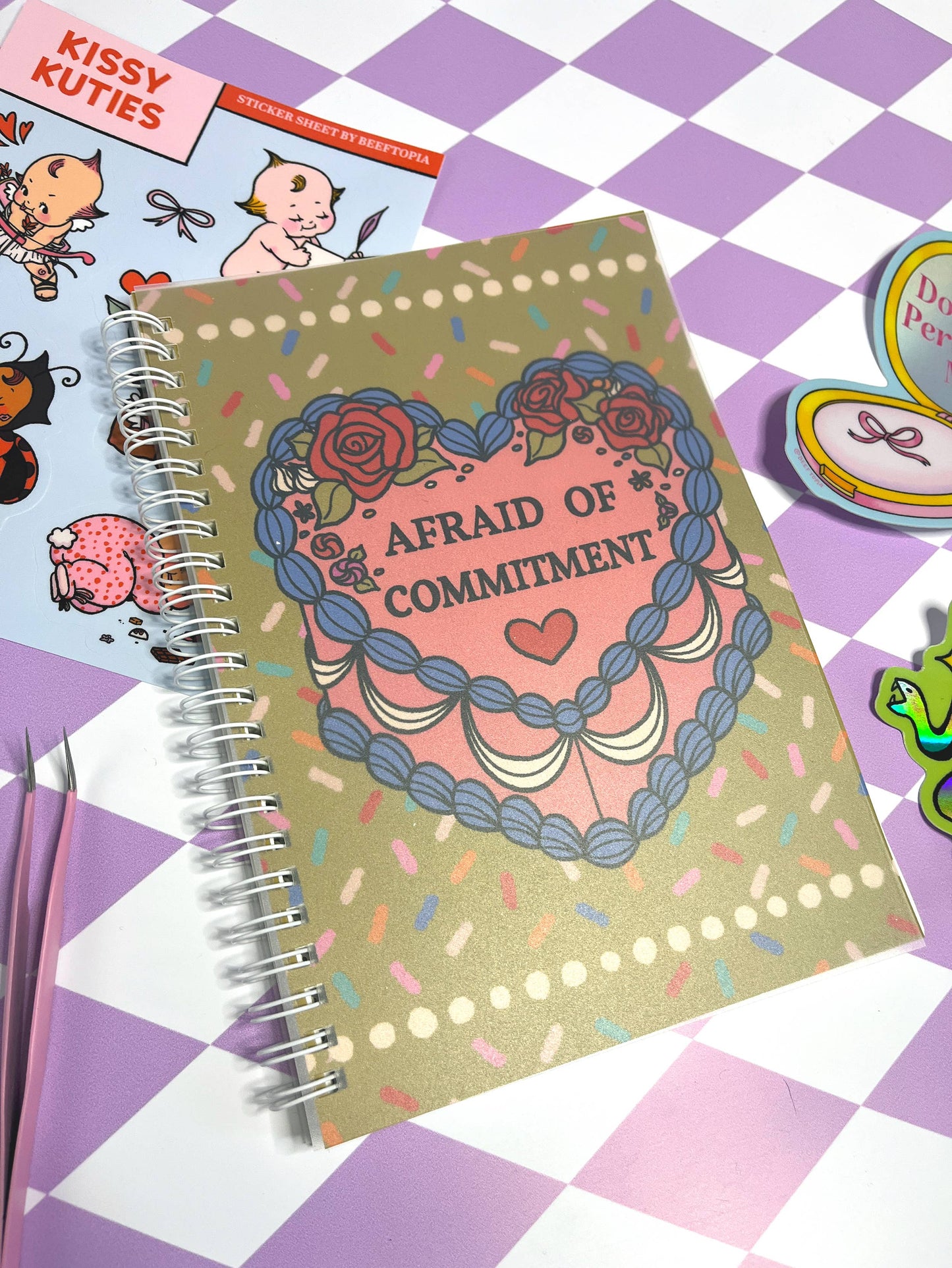 Afraid of Commitment Reusable Sticker Book